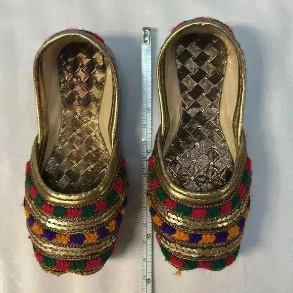 Traditional Afghani Slippers/Jutti shoes /party shoes  - Size 4 - Picture 10 of 12
